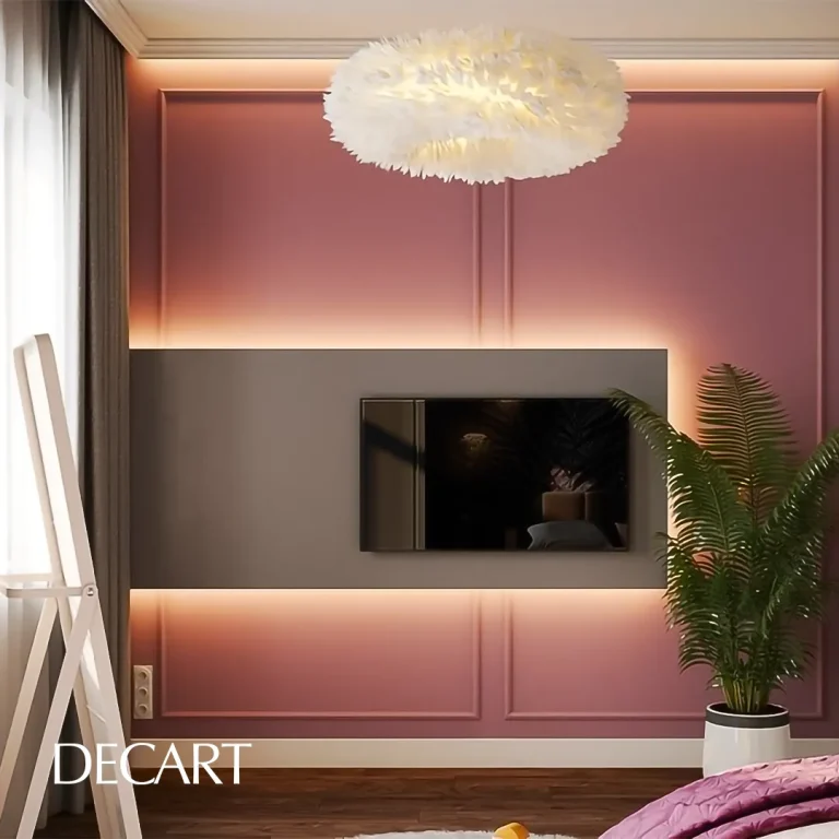 قاب بندی دیوار پشت تلویزیون-دکارت-decart