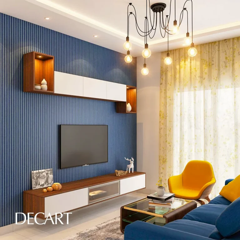قاب بندی دیوار پشت تلویزیون-دکارت-decart