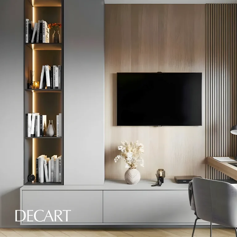 قاب بندی دیوار پشت تلویزیون-دکارت-decart