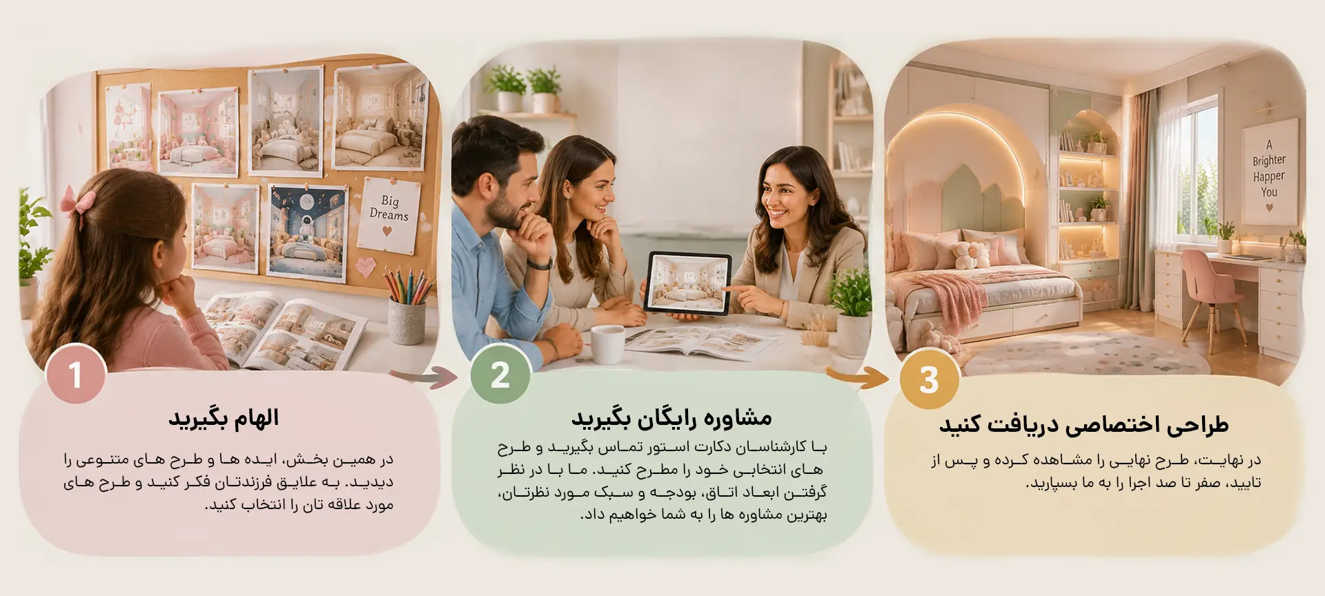 بهترین طرح ‌های قاب ‌بندی دیوار اتاق کودک؛ خلق دنیایی از رویاها برای فرزند شما-دکارت استور-گام‌ های ساده برای خلق رویای فرزندتان