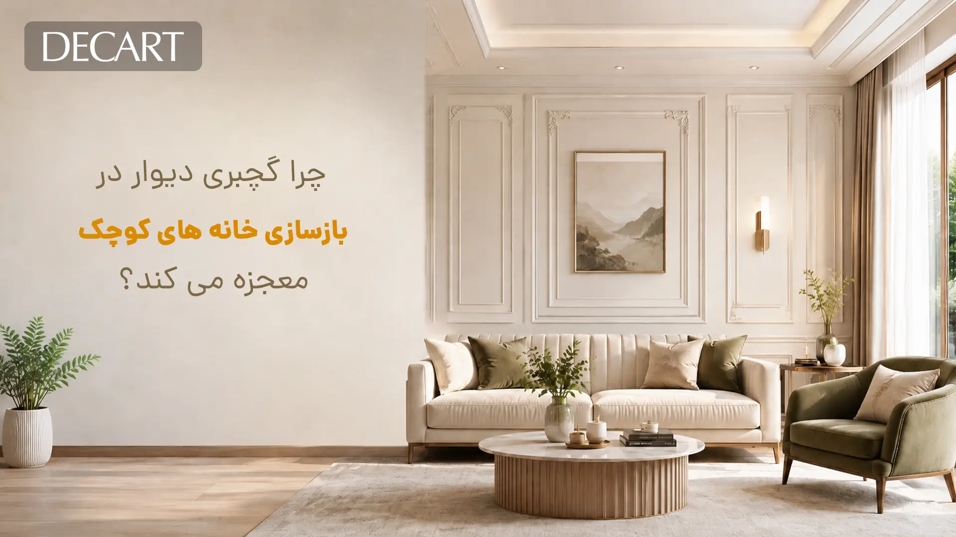 چرا گچبری دیوار در بازسازی خانه‌ های کوچک معجزه می ‌کند-دکارت استور-decart store